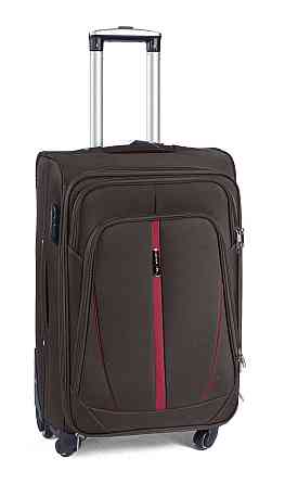 Валіза тканинна WINGS 1706 середня 65 см коричнева 4 колеса Київ