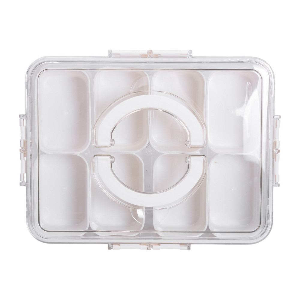 Контейнер для їжі з 8 відсіками, 2.5 л, білий Київ - фото 2