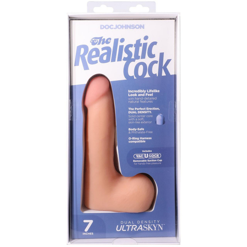 Фаллоимитатор Doc Johnson The Realistic Cock ULTRASKYN - 7 Inch with Balls Vanilla Sex Aura Киев - изображение 10