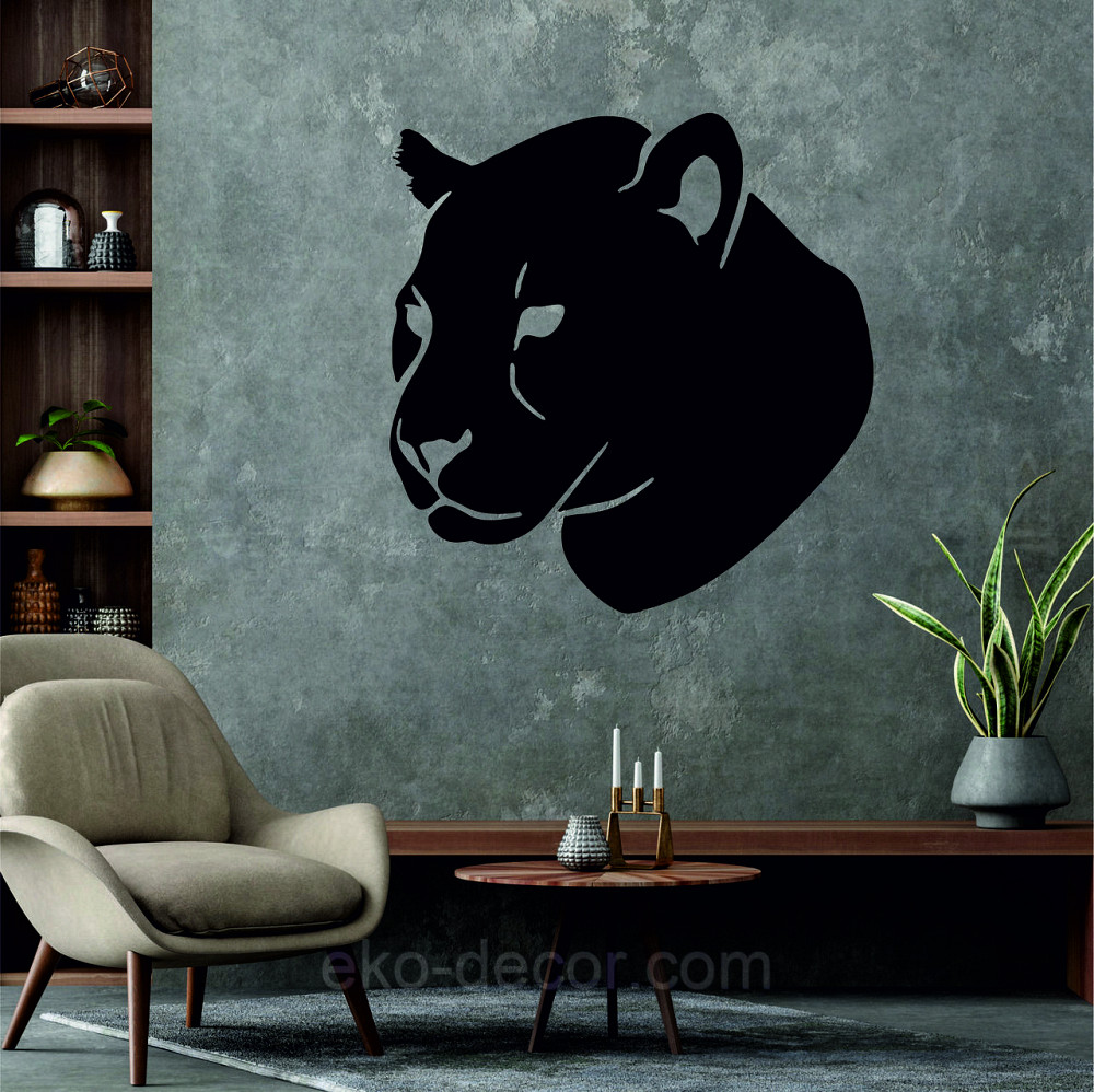 Декоративне настінне Панно «Пантера», Декор на стіну 90*86 см, Чорний Київ - фото 4
