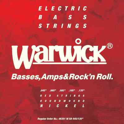 Струни для гітари Warwick Red Nickel Plated Medium 5-String (45-135) (46301 M 5B) Вінниця