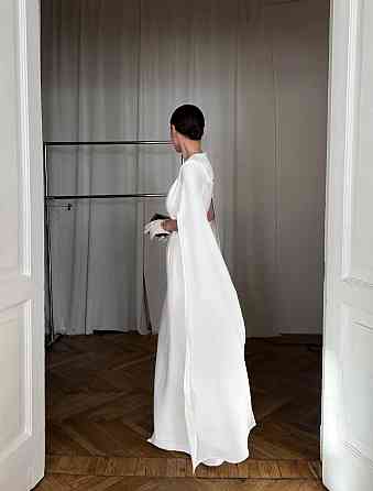 Жіночий елегантний романтичний комплект плаття + накидка костюмка Молочний, 44/46 Одеса