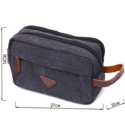 Сумка Vintage Для чоловіків на два відділення з текстилю Чорна (22233) Вінниця