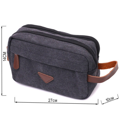 Сумка Vintage Для чоловіків на два відділення з текстилю Чорна (22233) Вінниця - фото 5