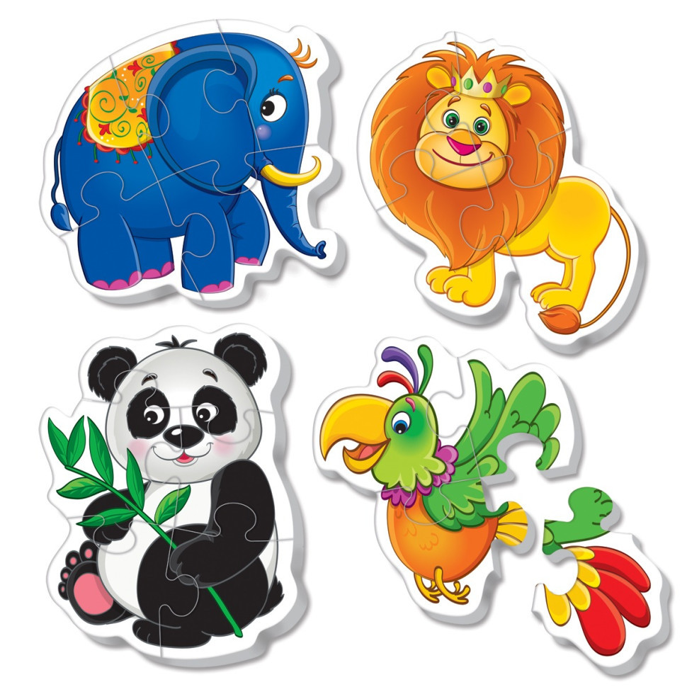 Дитячі бебі пазли "Зоопарк" VT1106-85 картинки - 4 шт Вінниця - фото 2