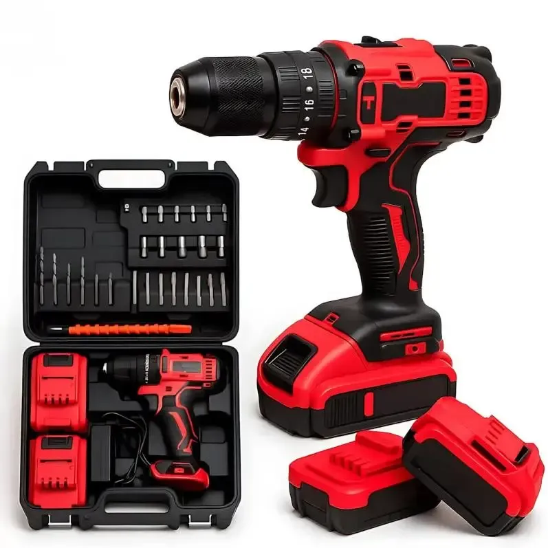 Аккумуляторный шуруповерт с набором инструментов и 2 акб li-ion 1.3ah, 24ВТ red Коломыя - изображение 3