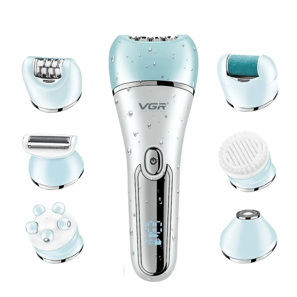 VGR Бездротовий епілятор для обличчя та тіла для жінок 6 в 1 домашній триммер для волосся USB V Коломия - фото 8