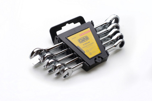 Комбіновані ключі з тріскачкою CrV 10, 12, 13, 14, 17 мм (5 шт) СИЛА Харків - фото 1