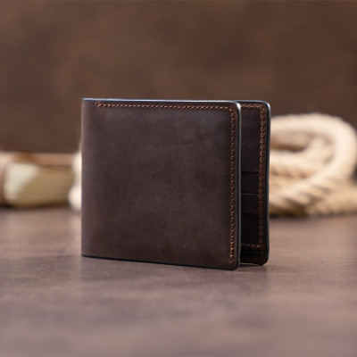 Портмоне Grande Pelle В винтажной коже Коричневое (11310) Винница - изображение 3