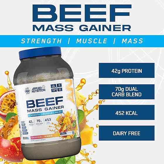 Гейнер Applied Nutrition Beef Mass Gainer 3130 г,  TROPICAL VIBES Луцк