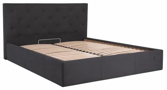 Кровать Bristol Comfort 140 х 200 см Мисти Dark Grey С подъемным механизмом и нишей для белья Темно-серый Киев