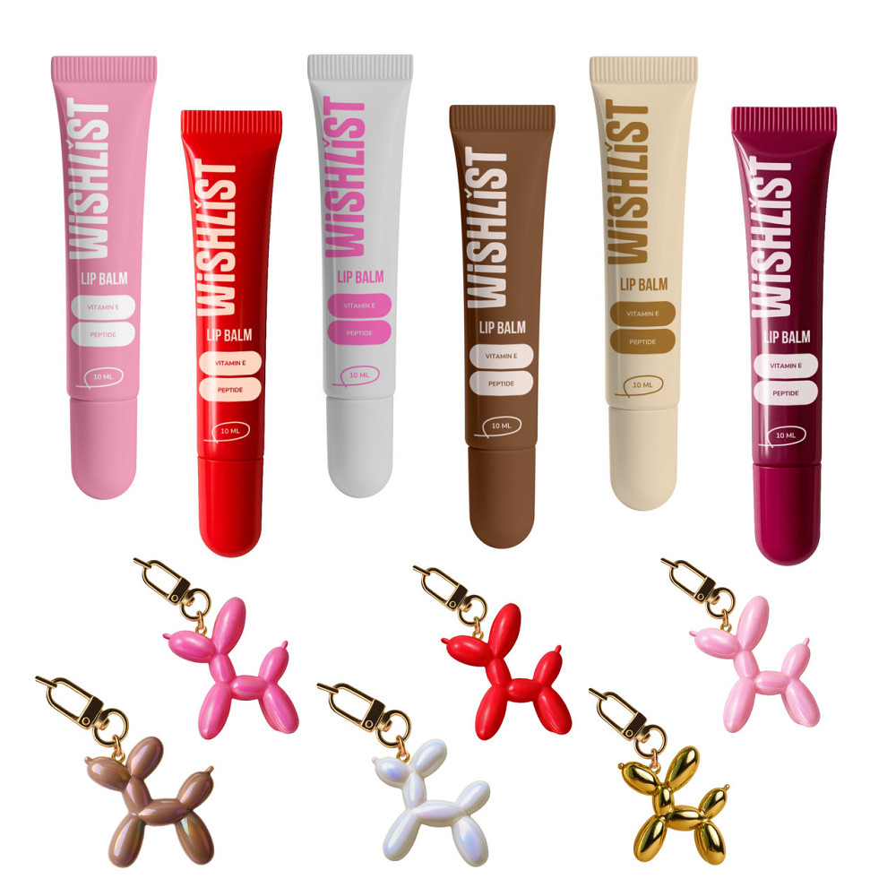 Набор 6 бальзамов-блеск для губ + 6 Игрушек-брелков Espresso Noir & Ruby Nectar & Blessed Honey & Crystal Sorbet & Sweet Candy & Киев - изображение 1