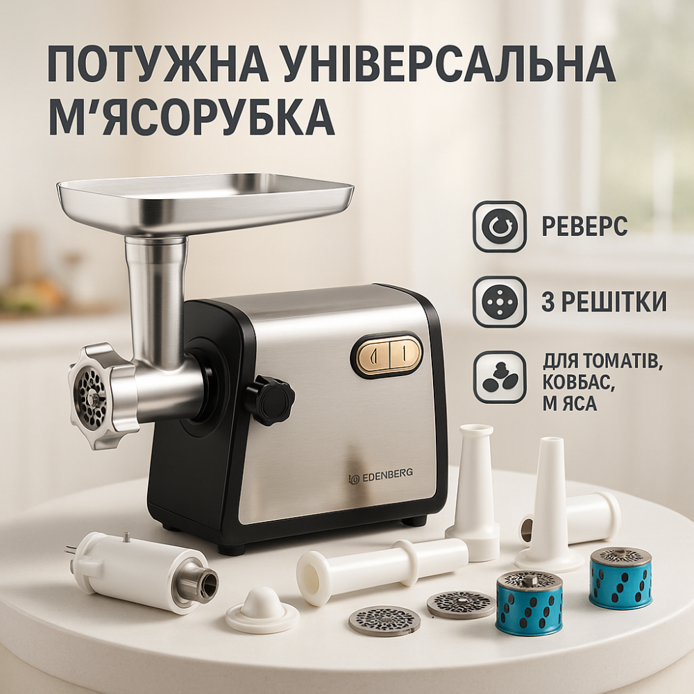 Мясорубка с теркой для драников, Компактная электрическая мясорубка соковыжималка для кухни TJ-49 Львов - изображение 12