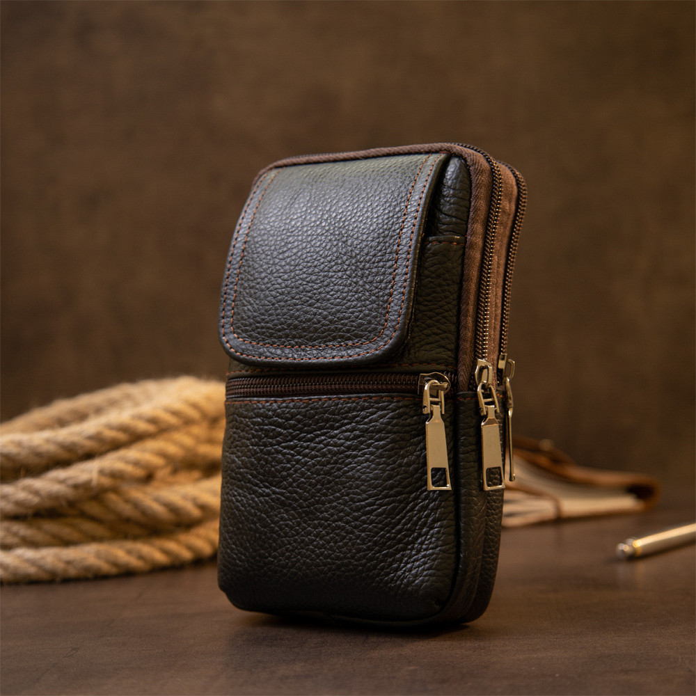 Сумка унісекс на пояс на два відділення (Vintage) Київ - фото 2