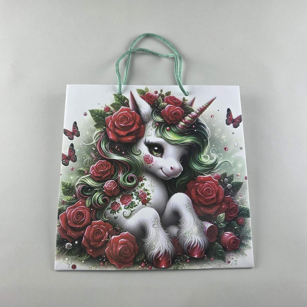 Пакет паперовий подарунковий квадратний 23*24*10 (артKV-087) (12 шт.) Харків - фото 2