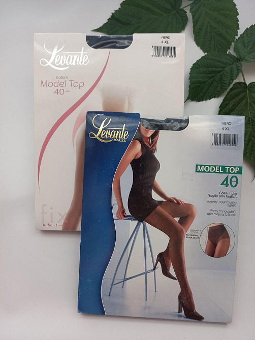 Коригувальні жіночі колготи levante model top 40 чорного кольору 4 Славута - фото 1