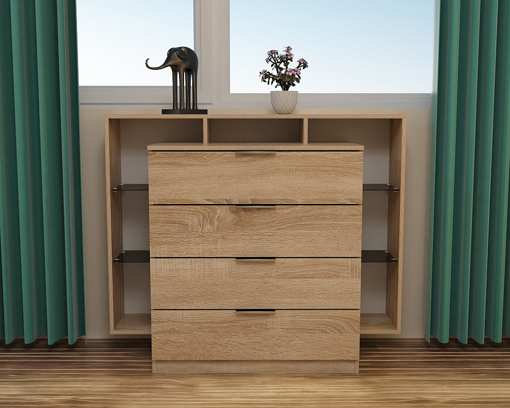 Комод Крістал, Дуб Сонома, 1200/450/1000 Львів - фото 2