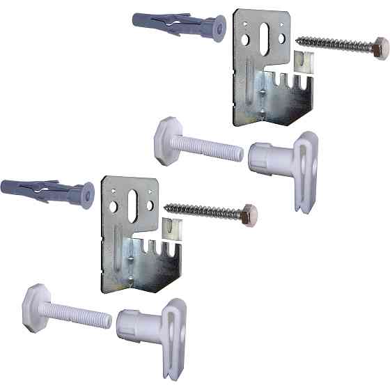 Універсальний комплект L-кронштейнів навісного кріплення панельного радіатора NS-1017 CRISTAL (2 шт) Тернопіль