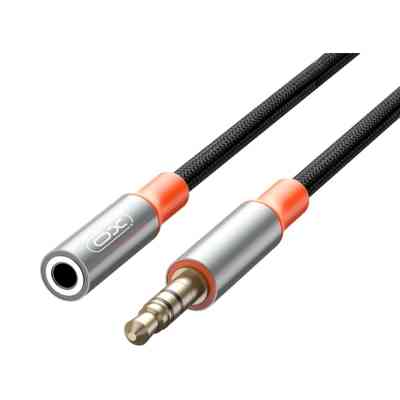 Кабель мультимедійний 3.5mm M to 3.5mm F 1.0m NB-R269A black XO (NB-R269A.black) Вінниця