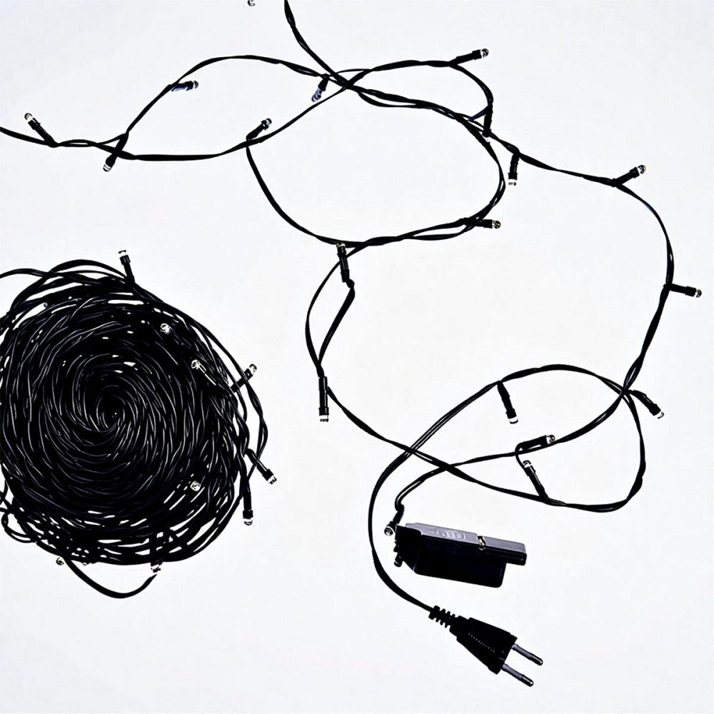 Garlando Новорічна гірлянда кімнатна нитка 18 м 180 LED кімнатна гірлянда чорний провід Біле св Коломия - фото 8