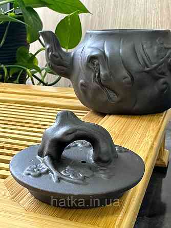 Чайник заварювальний ісинська глина 600 мл "Старе дерево" темний Т2584-1 Київ