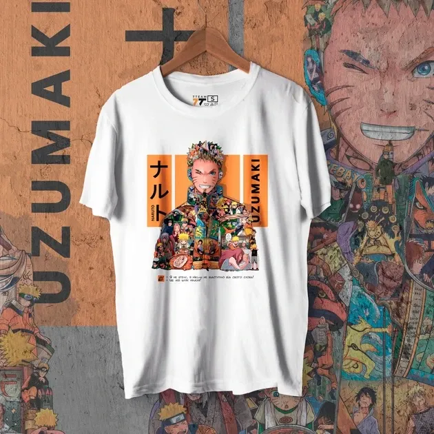 Футболка чоловіча з  принтом Наруто Манга White Edition Розмір 48 Anime0114 Дніпро - фото 1