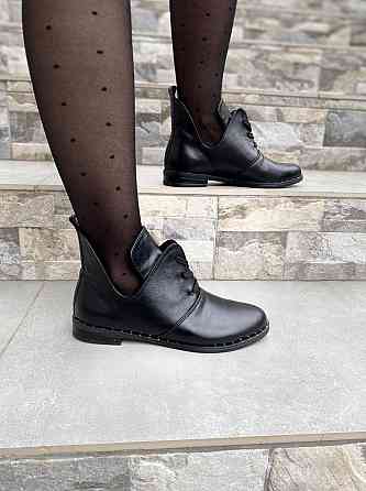 Ботильйони жіночі KRISTINA чорні натуральна шкіра весна-осінь 37р.39р. (3268) Коломия