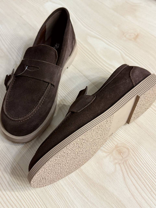 Туфлі жіночі Hengji 588-4 замшеві лофери коричневі, 40, 25 см Київ - фото 14