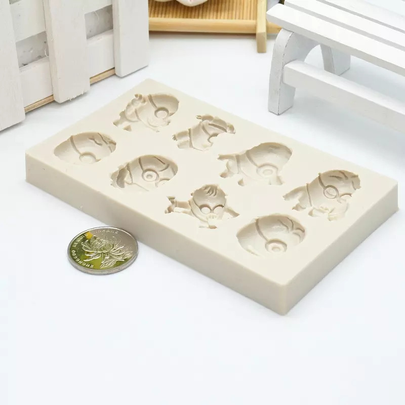 Молд силиконовый Миньоны 12 на 7 см серый Киев - изображение 3