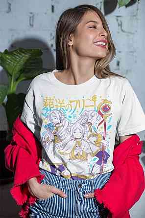 Футболка аниме Фриерен Бейонд Джоурнейс Енд оверсайз (S/M/L) Черний AnimeJ0122 Днепр