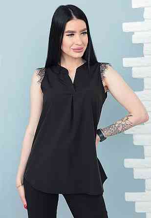 Літня блузка з мереживом "Diana" оптом | Розпродаж моделі Київ