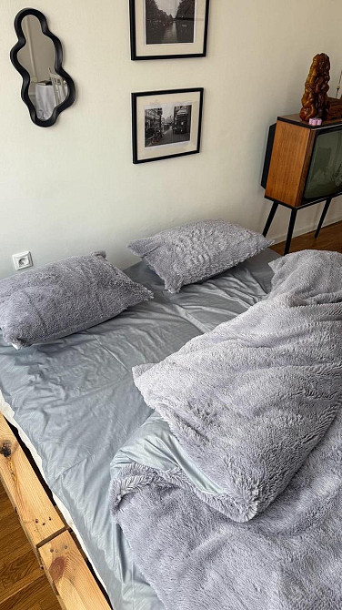 Постельное белье зимнее Верх мех, внутренняя часть хлопок Серый Евро 200х220 см Киев - изображение 10