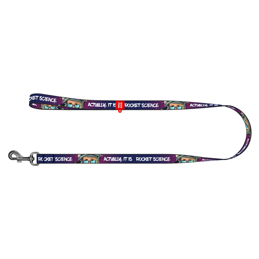 Повідець для собак нейлоновий WAUDOG Nylon малюнок "Космос. Ракетобудування", S, Ш 15 мм, Д 122 Коломыя - изображение 2