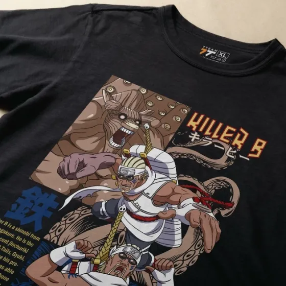 Футболка чоловіча з  принтом Наруто Кіллер Бі Розмір 48 Anime0970 Дніпро