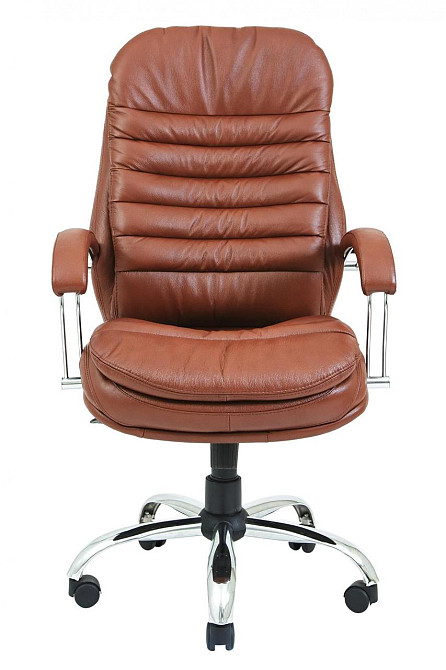 Офисное Кресло Руководителя Richman Valencia Zeus Deluxe Bright Хром М3 MultiBlock Коричневый Киев - изображение 2