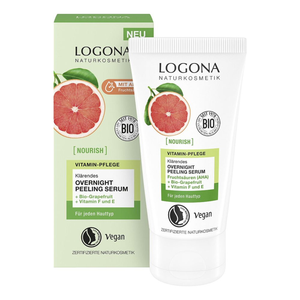 БИО-Пилинг-сыворотка витаминная ночная с фруктовыми AHA-кислотами и Грейпфрутом Logona 50 мл_x000D_ Киев - изображение 1