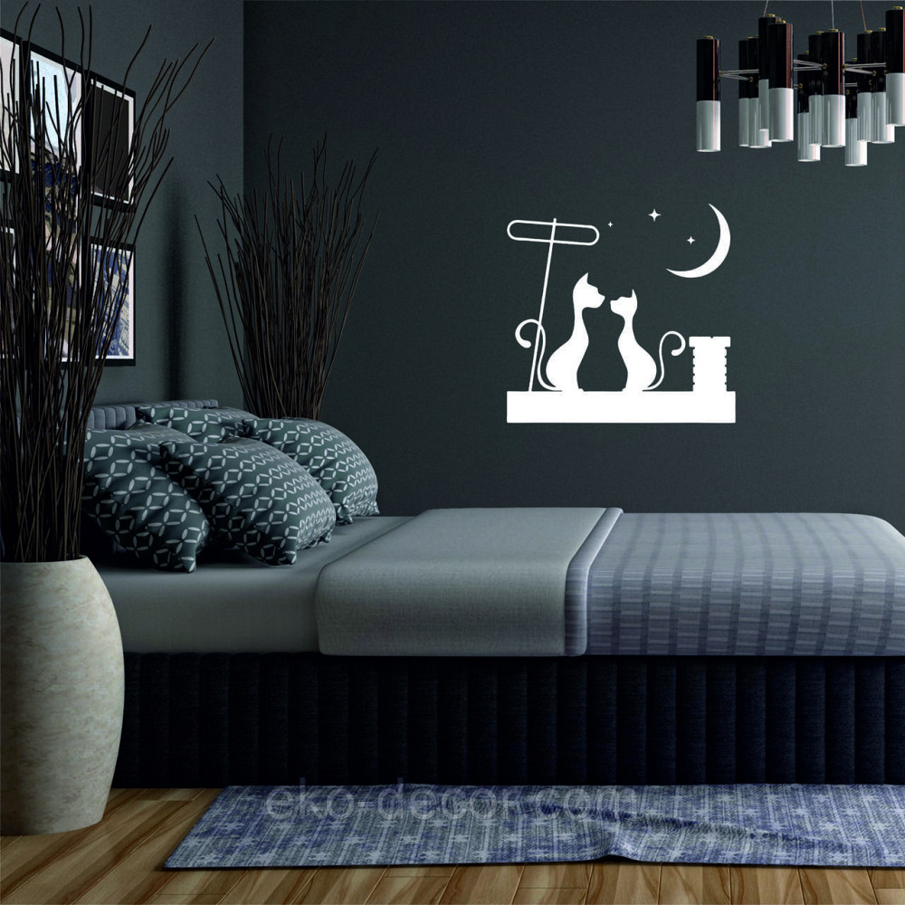 Декоративное настенное 3D Панно «Коты» Декор на стену с объемом 70*70 см, Белый Киев - изображение 3