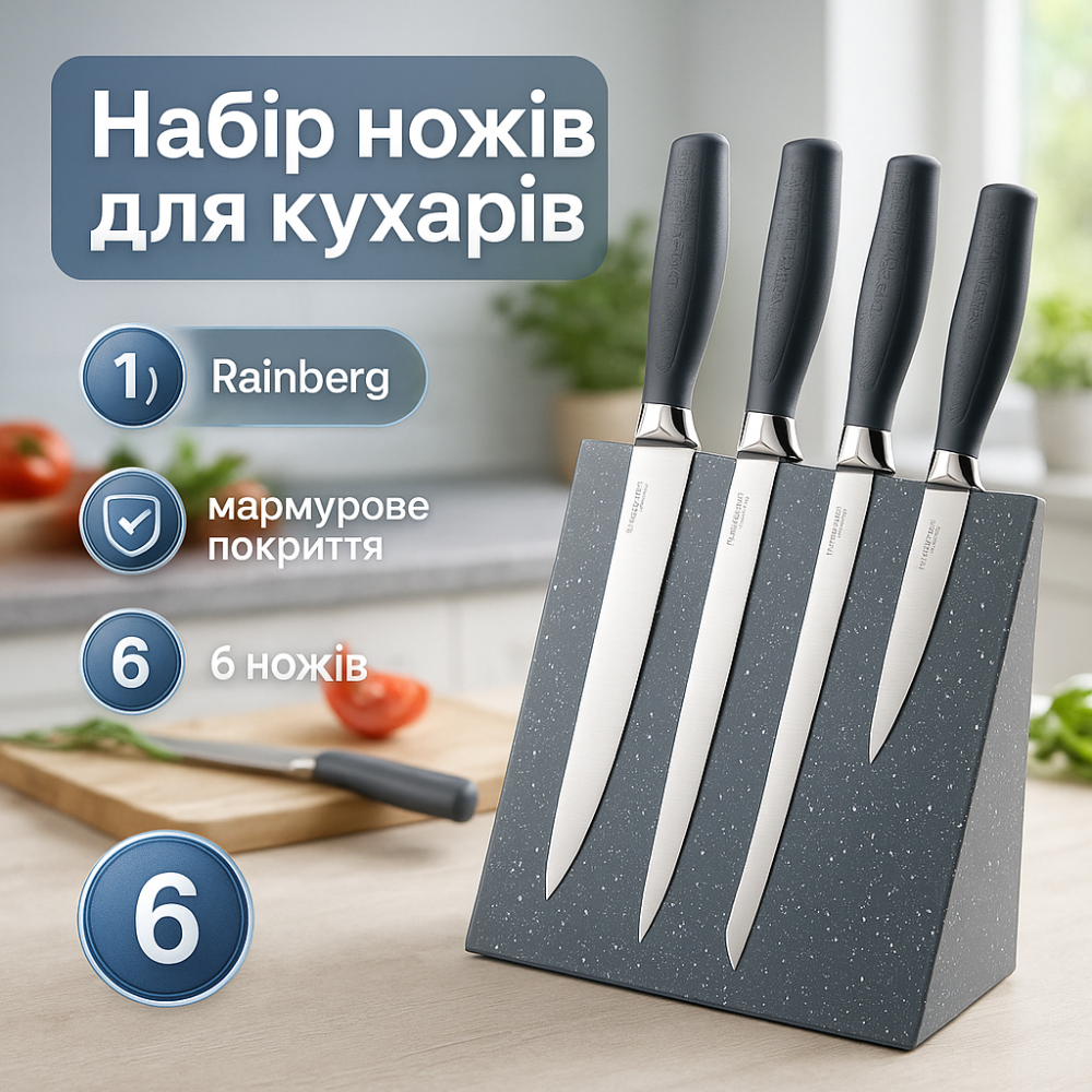 Товари для кухні ножі, Набір ножиків для кухні Хороші кухонні ножі побутового використання IF-62 Львів - фото 9