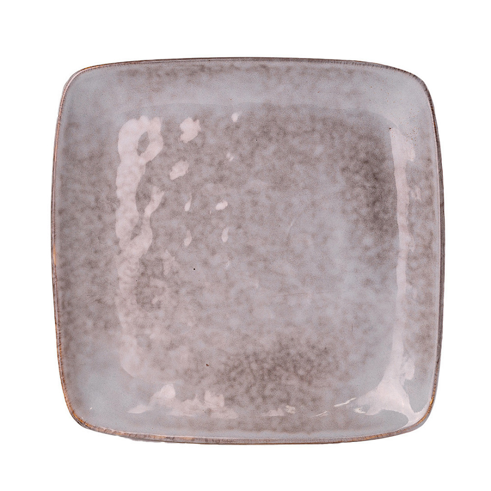 TS Kitchen Тарілка плоска квадратна з порцеляни 26.5 см бежева Київ - фото 3