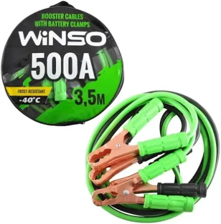 Провода-прикурювачі WINSO 500А, 3,5 м, у круглій сумці (арт. 138510) Ковель