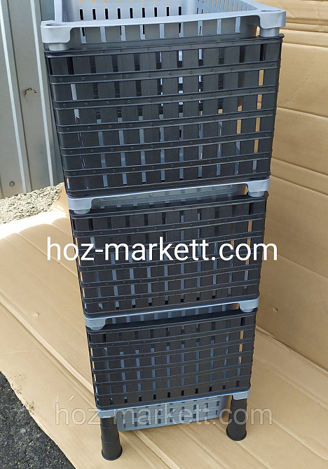 Полиця — етажерка сіра з чорним на чотири яруси Туреччина Харків - фото 7