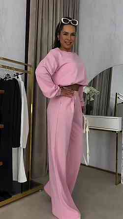 Женский прогулочный костюм двойка: кофта и штаны петля Пудровый, 48/50 Одесса