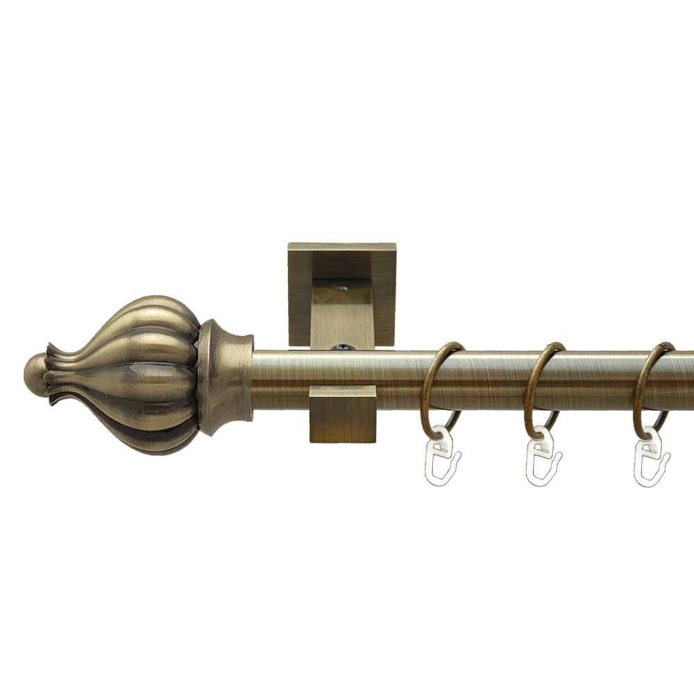 Карниз Orvit Таджа металевий однорядний техно гладка труба кільце металеве Антик 25 мм 200 см (00-00025917) Львов - изображение 1