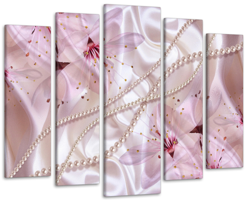 Модульная картина в гостиную / спальню Абстракция Цветы Art-427_5 ( 80х118см ) 90х132 см Киев - изображение 1