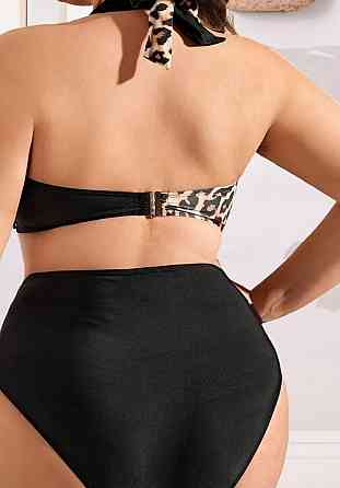 Раздельный купальник большого размера женский леопардовый Киев