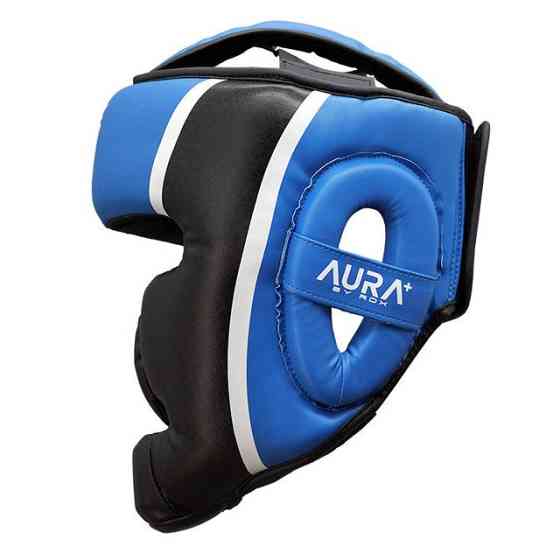 Боксерський шолом RDX AURA PLUS T-17 Blue/Black S (капа у комплекті) Каменское