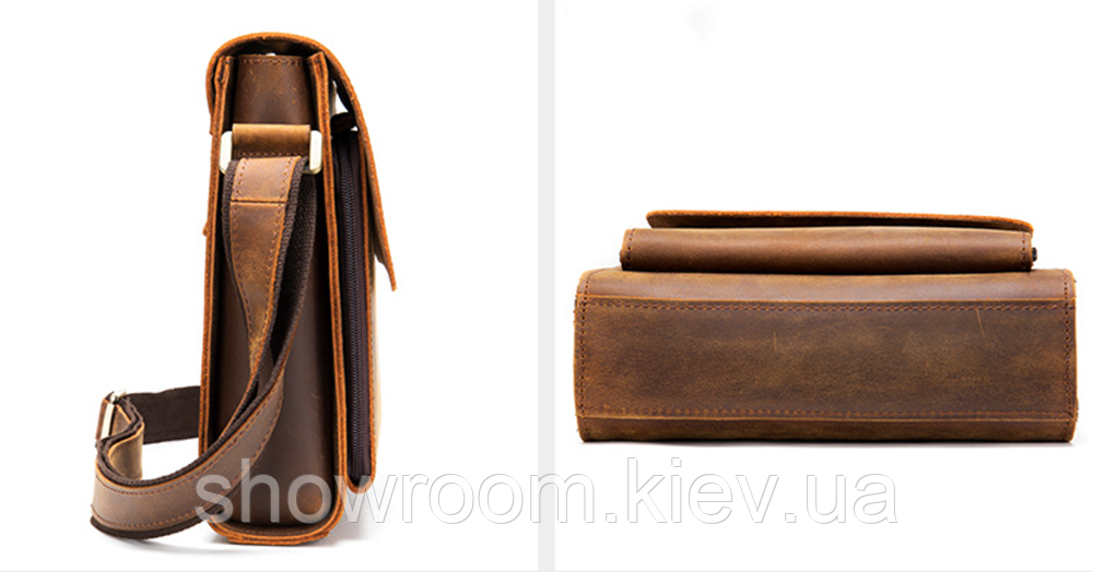 Сумка кожаная мужская средних размеров Wild Leather (7433) коричневый Киев - изображение 10