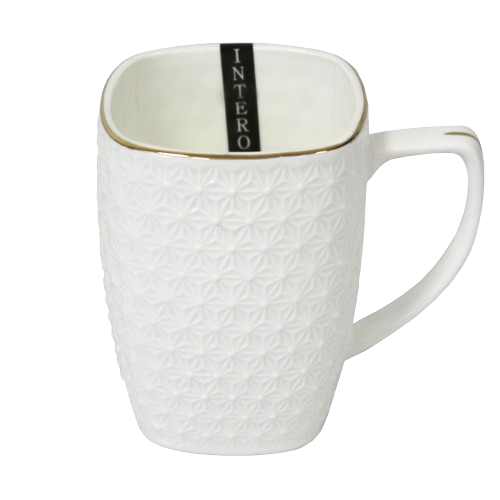 Чашка 350мл квадратна порцеляна 557309-А білий Interos Житомир