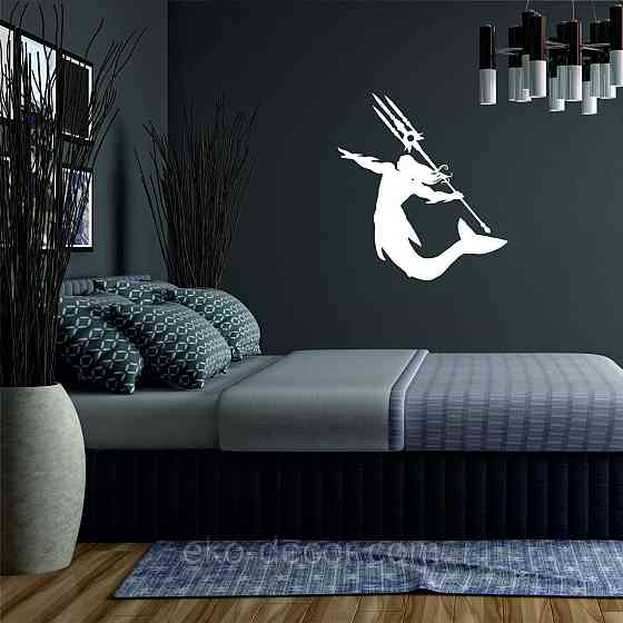 Декоративное настенное 3D Панно «Морской царь» Декор на стену с объемом 70*63 см, Белый Киев