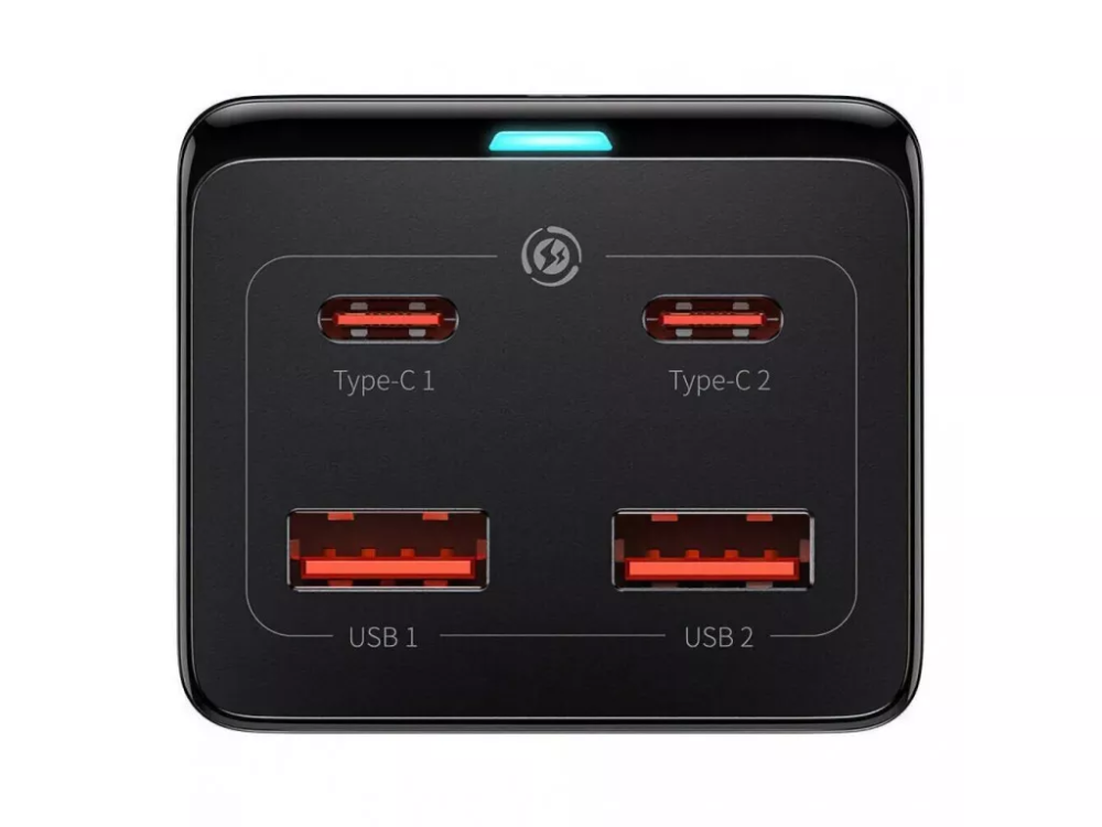 Зарядное устройство Baseus GaN3 Pro с кабелем 100W черное Киев - изображение 8